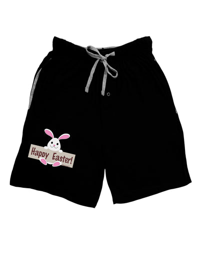 Cute Bunny - Happy Easter Adult Lounge Shorts - Red or Black by TooLoud-Lounge Shorts-TooLoud-Black-Small-Davson Sales