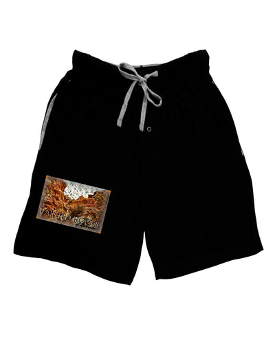 Colorado Painted Rocks Text Adult Lounge Shorts-Lounge Shorts-TooLoud-Black-Small-Davson Sales