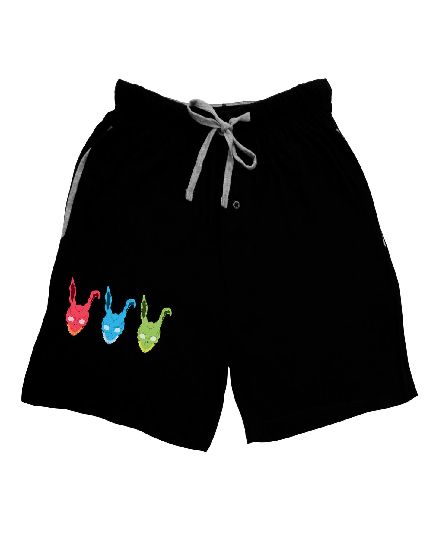 Scary Bunny Tri-color Adult Lounge Shorts-Lounge Shorts-TooLoud-Black-Small-Davson Sales
