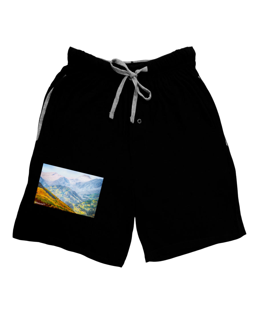 Colorado Fog Mountains Relaxed Adult Lounge Shorts-Lounge Shorts-TooLoud-Red-Small-Davson Sales