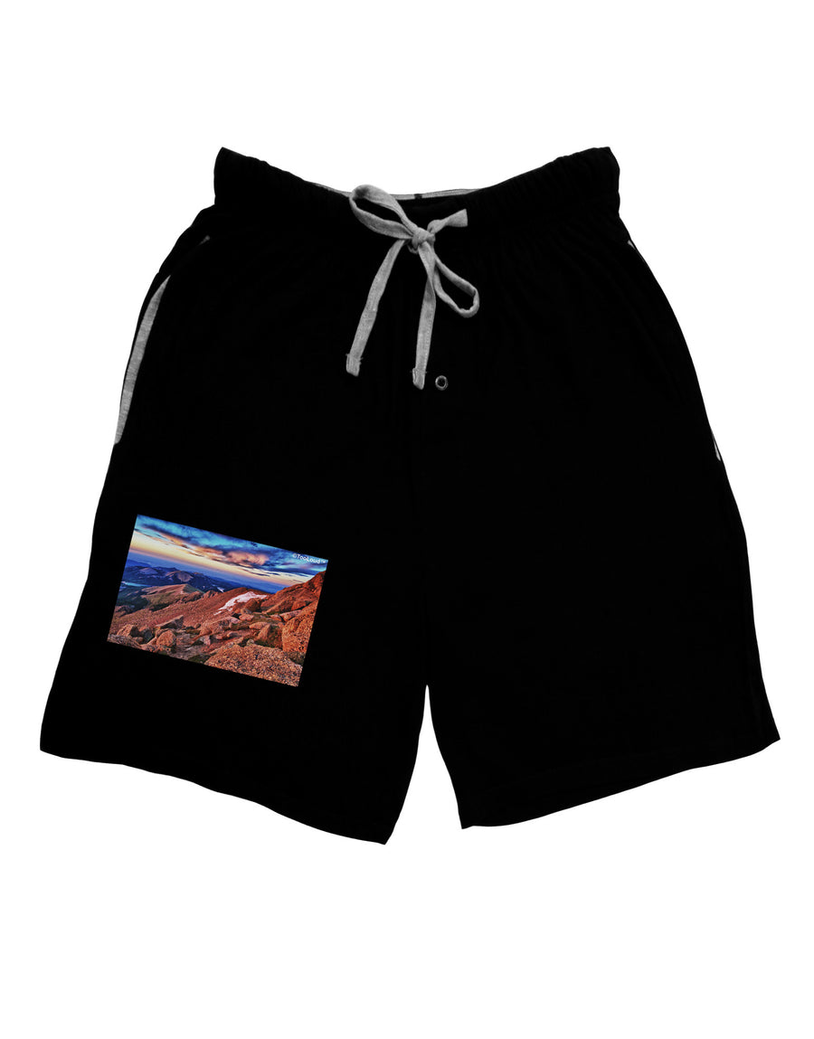 Colorado Mtn Sunset Relaxed Adult Lounge Shorts-Lounge Shorts-TooLoud-Red-Small-Davson Sales