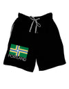 Portland Oregon Flag Text Adult Lounge Shorts-Lounge Shorts-TooLoud-Black-Small-Davson Sales