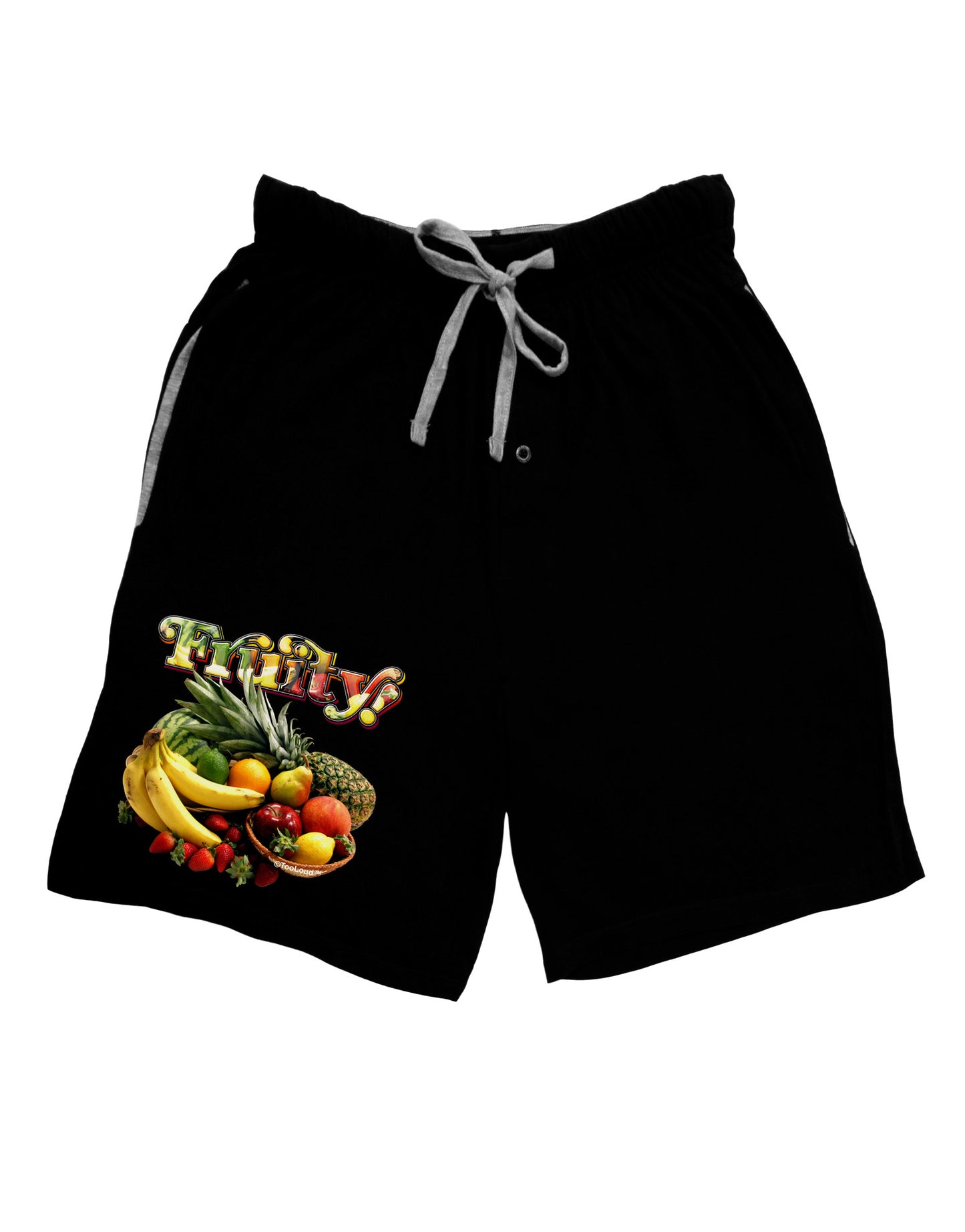 Fruity Fruit Basket 2 Adult Lounge Shorts-Lounge Shorts-TooLoud-Black-Small-Davson Sales