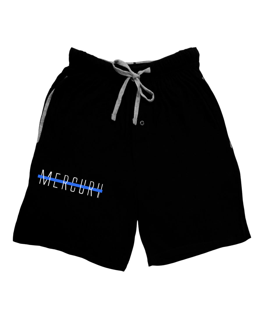 Planet Mercury Text Only Adult Lounge Shorts-Lounge Shorts-TooLoud-Red-Small-Davson Sales