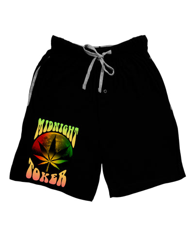 Midnight Toker Marijuana Adult Lounge Shorts-Lounge Shorts-TooLoud-Black-Small-Davson Sales