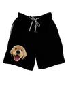 Cute Golden Retriever Puppy Face Adult Lounge Shorts-Lounge Shorts-TooLoud-Black-Small-Davson Sales