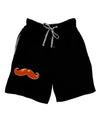 Big Redhead Mustache Adult Lounge Shorts - Red or Black-Lounge Shorts-TooLoud-Black-Small-Davson Sales