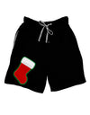 Cute Faux Applique Christmas Stocking Adult Lounge Shorts - Red or Black by TooLoud-TooLoud-Black-Small-Davson Sales