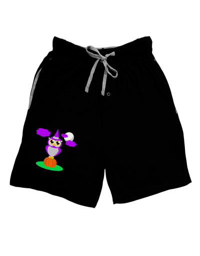 Owl Purple Adult Lounge Shorts-Lounge Shorts-TooLoud-Black-Small-Davson Sales