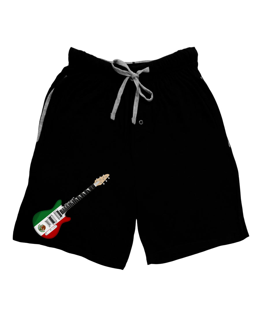 Mexican Flag Guitar Design Adult Lounge Shorts by TooLoud-Lounge Shorts-TooLoud-Black-Small-Davson Sales