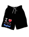 I Love Heart My Boyfriend Adult Lounge Shorts - Red or Black-Lounge Shorts-TooLoud-Black-Small-Davson Sales