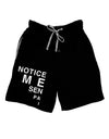 Notice Me Senpai Triangle Text Adult Lounge Shorts-Lounge Shorts-TooLoud-Black-Small-Davson Sales