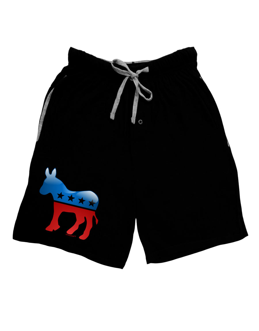 Democrat Bubble Symbol Adult Lounge Shorts-Lounge Shorts-TooLoud-Black-Small-Davson Sales