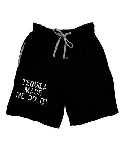 Tequila Made Me Do It - Bone Text Adult Lounge Shorts - Red or Black by TooLoud-Lounge Shorts-TooLoud-Black-Small-Davson Sales