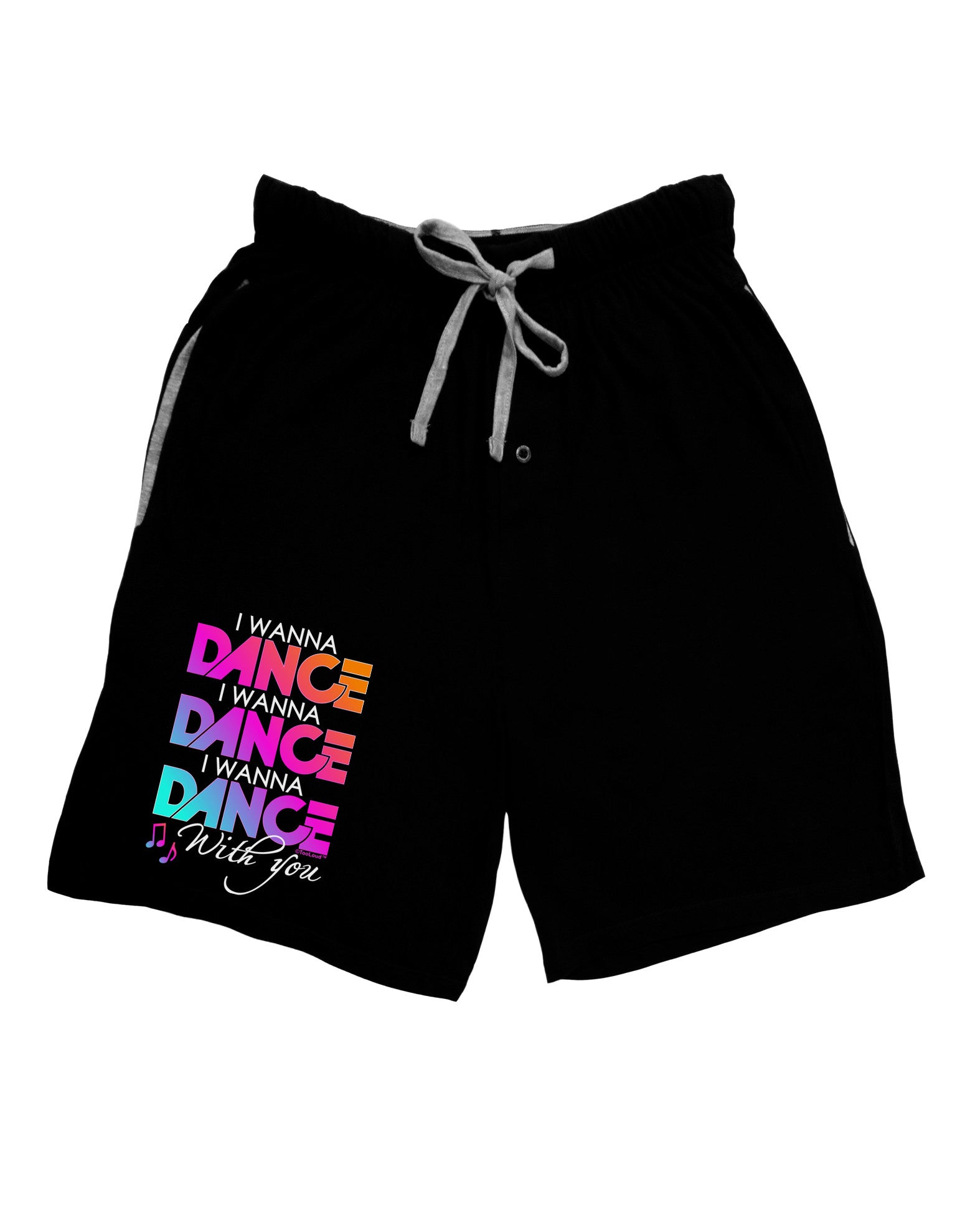 I Wanna Dance With You Adult Lounge Shorts-Lounge Shorts-TooLoud-Black-Small-Davson Sales