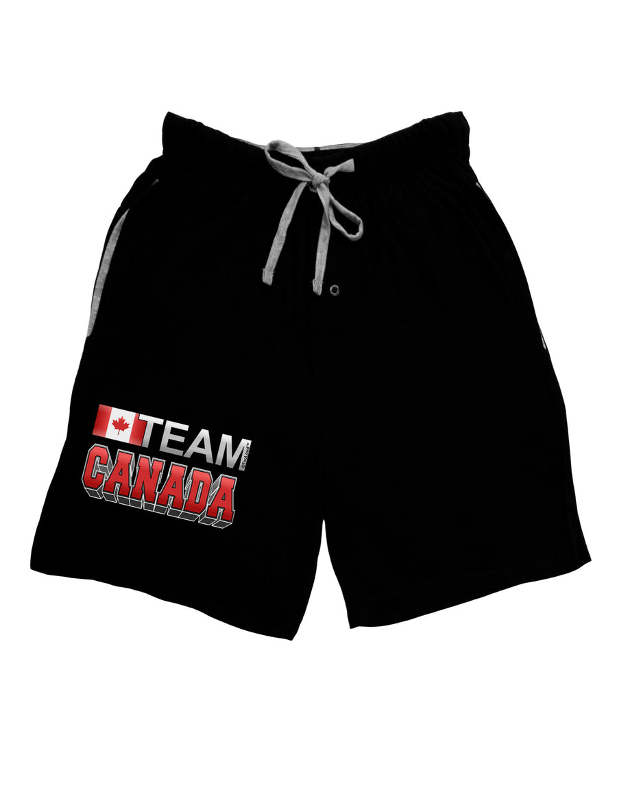 Sporty Team Canada Adult Lounge Shorts-Lounge Shorts-TooLoud-Black-Small-Davson Sales