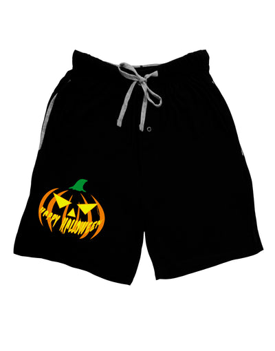 Happy Halloween Jack Yellow Adult Lounge Shorts-Lounge Shorts-TooLoud-Black-Small-Davson Sales