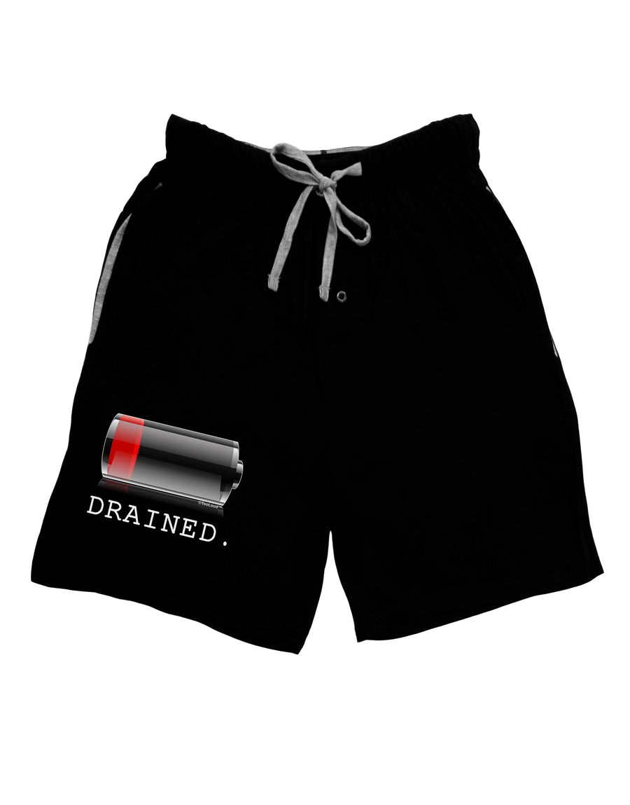 Battery Drained Adult Lounge Shorts-Lounge Shorts-TooLoud-Red-Small-Davson Sales
