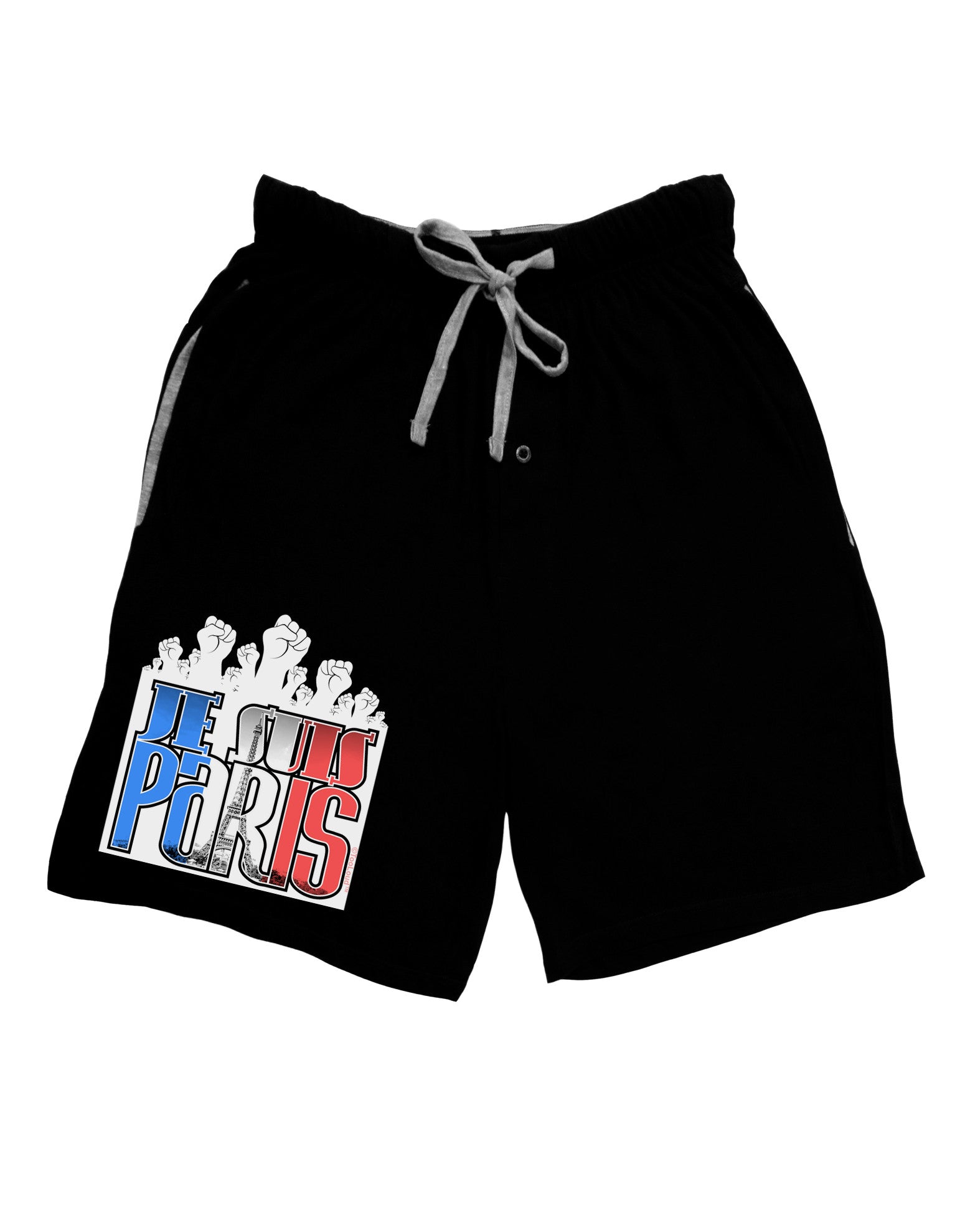 Je Suis Paris - Strong Adult Lounge Shorts by-Lounge Shorts-TooLoud-Black-Small-Davson Sales
