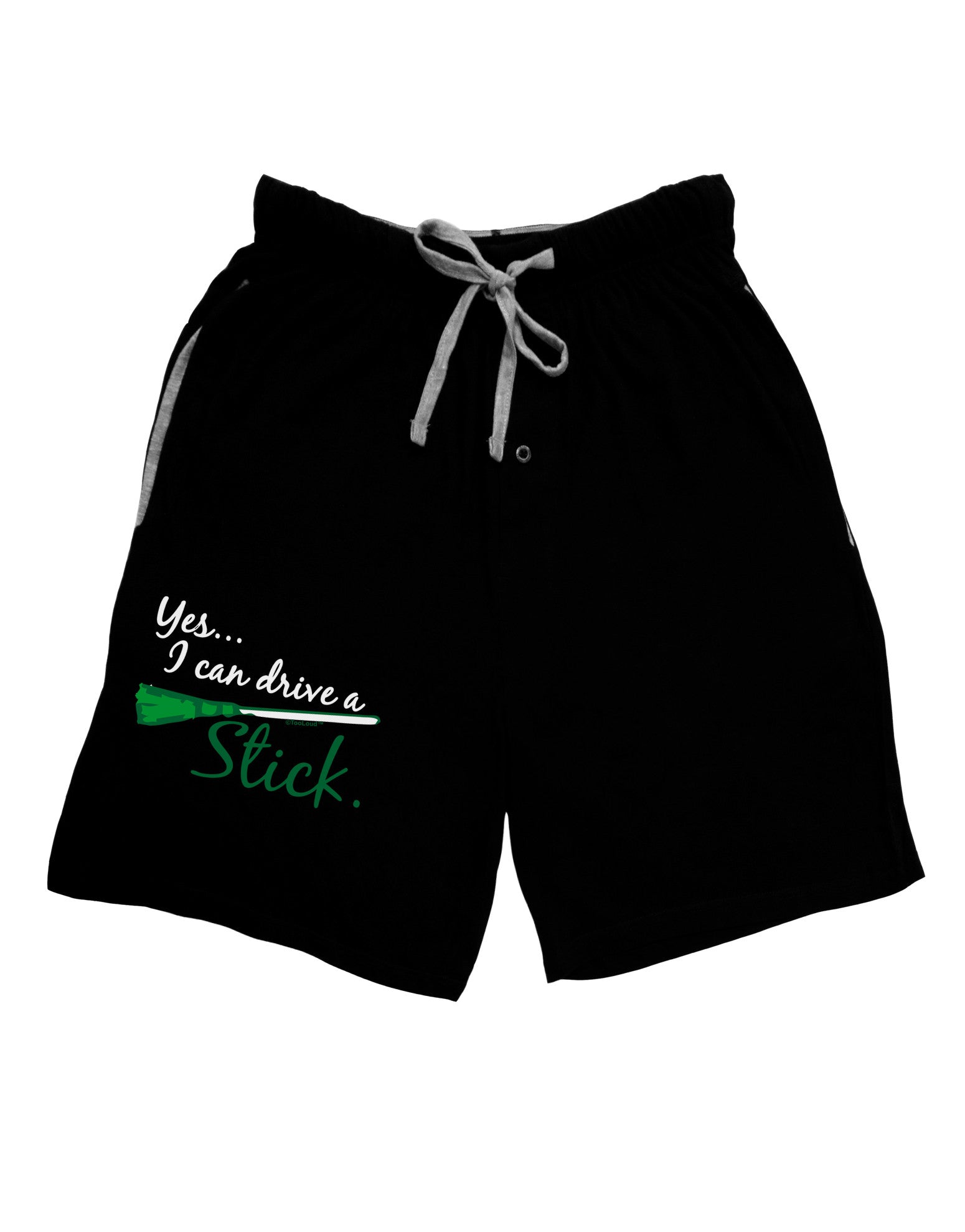 Drive Stick Green Adult Lounge Shorts-Lounge Shorts-TooLoud-Black-Small-Davson Sales