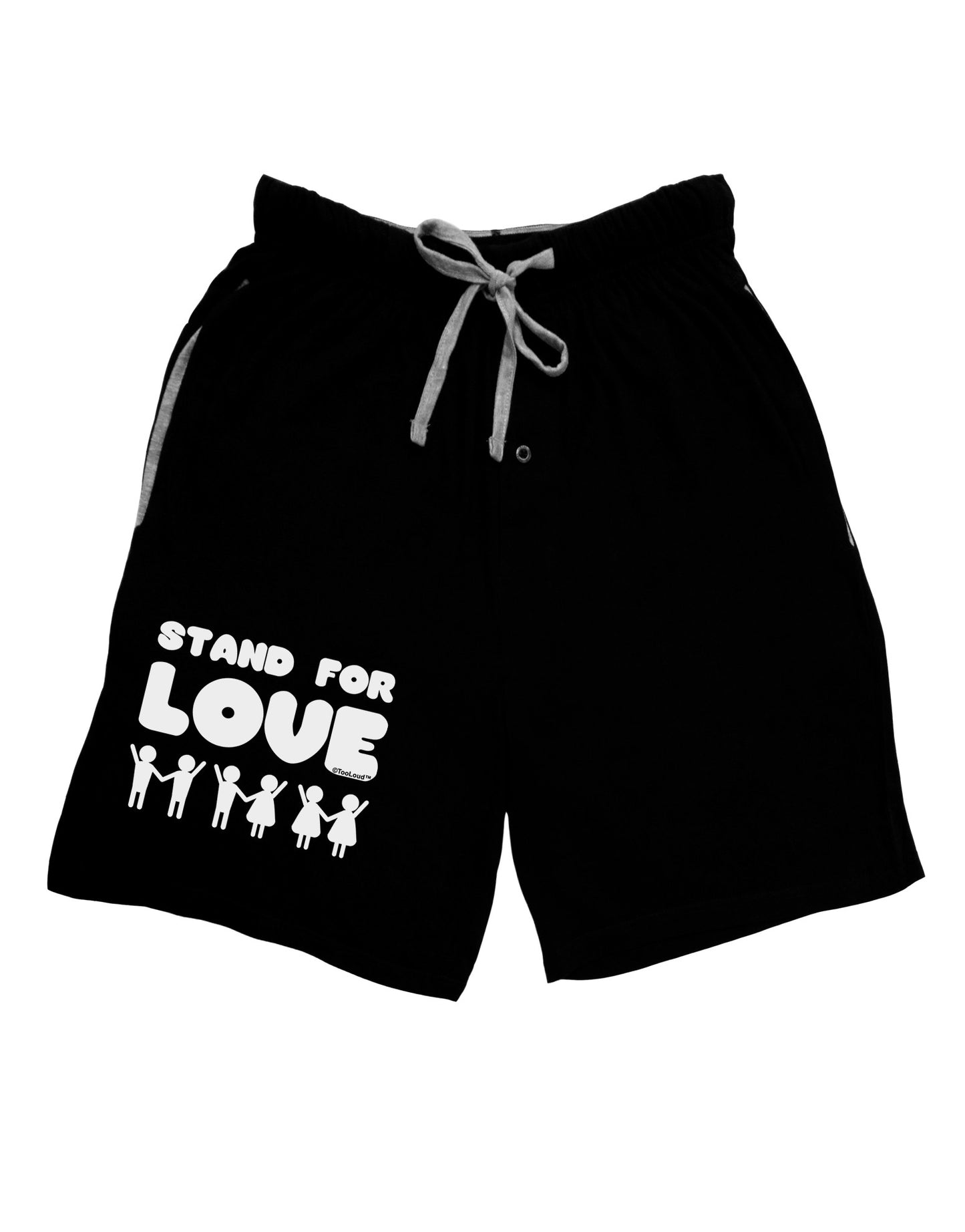 Stand For Love Adult Lounge Shorts-Lounge Shorts-TooLoud-Black-Small-Davson Sales