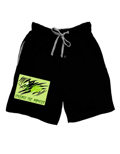 TooLoud Unleash The Monster Adult Lounge Shorts-Lounge Shorts-TooLoud-Black-Small-Davson Sales