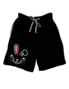 Cute Bunny Face Adult Lounge Shorts - Red or Black-Lounge Shorts-TooLoud-Black-Small-Davson Sales