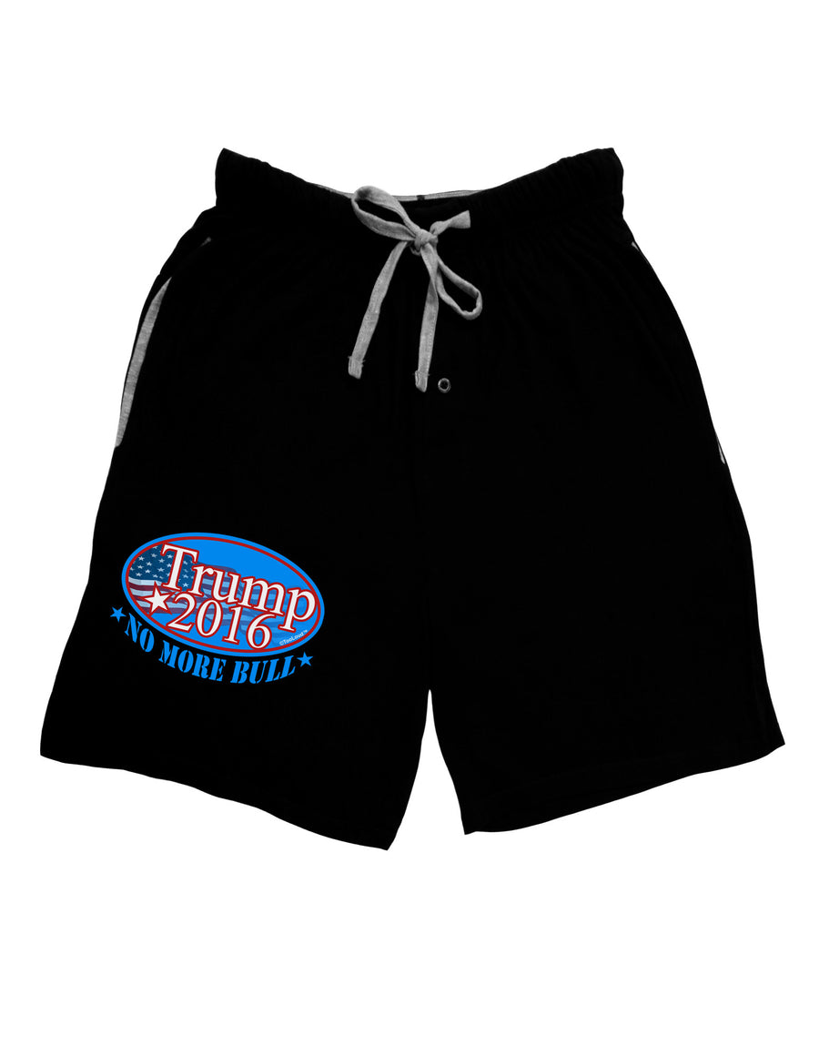 Trump No More Bull Relaxed Adult Lounge Shorts-Lounge Shorts-TooLoud-Black-Small-Davson Sales