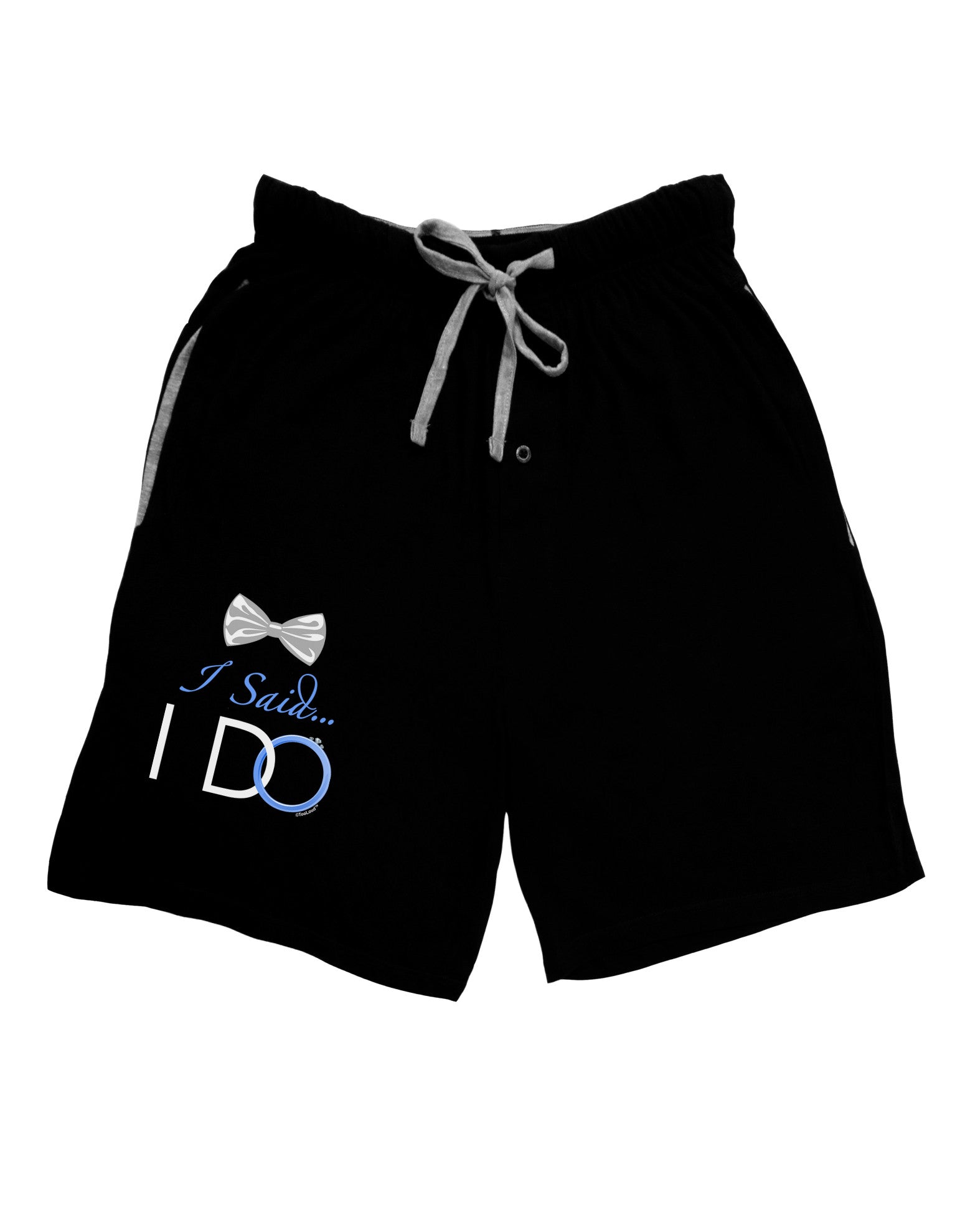 I Said I Do - Groom Adult Lounge Shorts-Lounge Shorts-TooLoud-Black-Small-Davson Sales