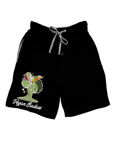 Vegan Badass Dark Adult Lounge Shorts-Lounge Shorts-TooLoud-Black-Small-Davson Sales