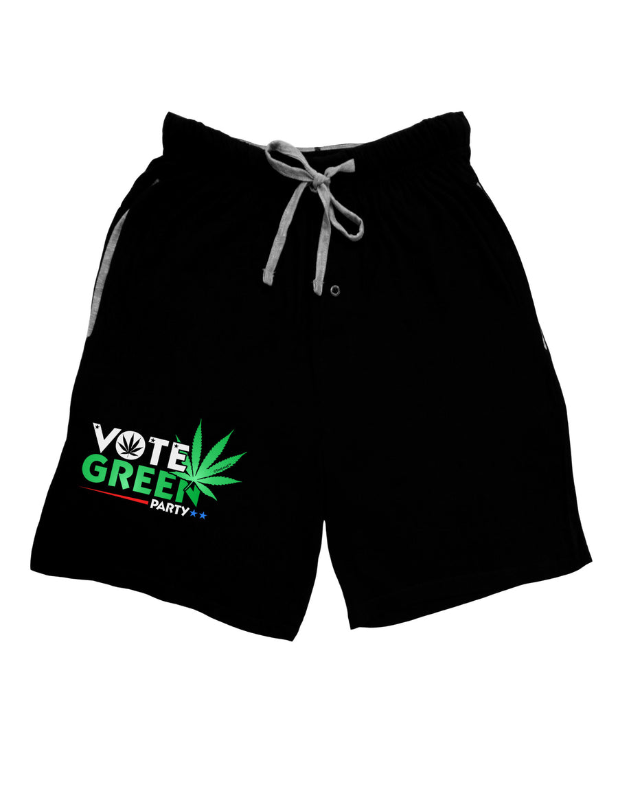 Vote Green Party - Marijuana Adult Lounge Shorts-Lounge Shorts-TooLoud-Black-Small-Davson Sales