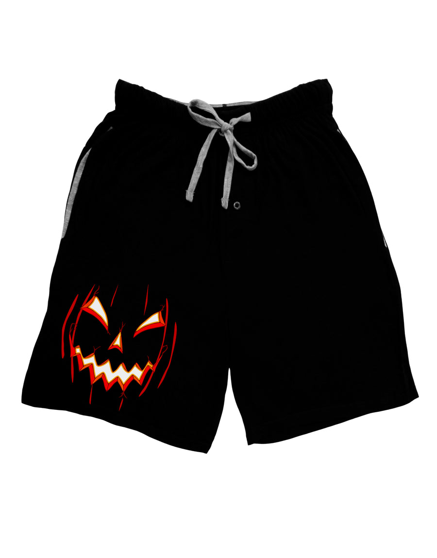 Scary Glow Evil Jack O Lantern Pumpkin Adult Lounge Shorts - Red or Black by TooLoud-TooLoud-Red-Small-Davson Sales