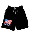 USA Flag Adult Lounge Shorts by TooLoud-Lounge Shorts-TooLoud-Black-Small-Davson Sales