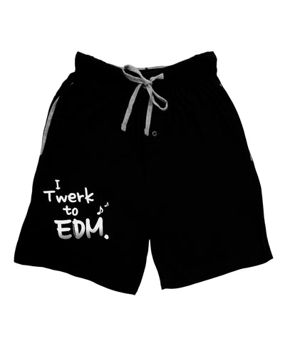 Twerk To EDM BnW Relaxed Adult Lounge Shorts-Lounge Shorts-TooLoud-Black-Small-Davson Sales