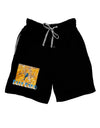 Blue Bird In Yellow Text Adult Lounge Shorts-Lounge Shorts-TooLoud-Black-2XL-Davson Sales