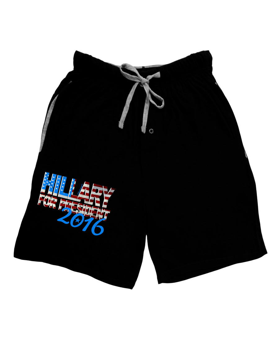 Hillary for President Flag Relaxed Adult Lounge Shorts-Lounge Shorts-TooLoud-Black-Small-Davson Sales