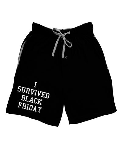 I Survived Black Friday Adult Lounge Shorts - Red or Black-Lounge Shorts-TooLoud-Black-Small-Davson Sales