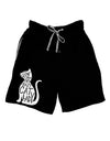 One Cat Short Of A Crazy Cat Lady Adult Lounge Shorts - Red or Black by TooLoud-Lounge Shorts-TooLoud-Black-Small-Davson Sales