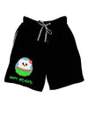 Happy Huladays Christmas Penguin - Red and Green Adult Lounge Shorts - Red or Black-Lounge Shorts-TooLoud-Black-Small-Davson Sales