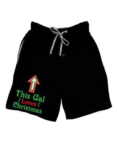 This Gal Loves Christmas Cute Adult Lounge Shorts - Red or Black-Lounge Shorts-TooLoud-Black-Small-Davson Sales