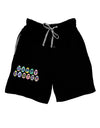 Easter Eggs Happy Easter Adult Lounge Shorts - Black- 2XL-Lounge Shorts-TooLoud-Davson Sales