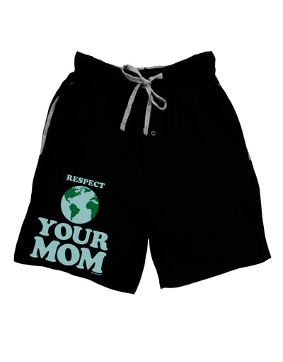 Respect Your Mom - Mother Earth Design - Color Adult Lounge Shorts by TooLoud-Lounge Shorts-TooLoud-Black-Small-Davson Sales