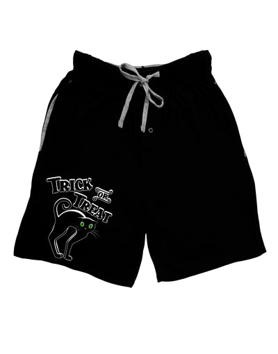 Trick or Treat Cute Black Cat Halloween Adult Lounge Shorts - Red or Black by TooLoud-TooLoud-Black-Small-Davson Sales