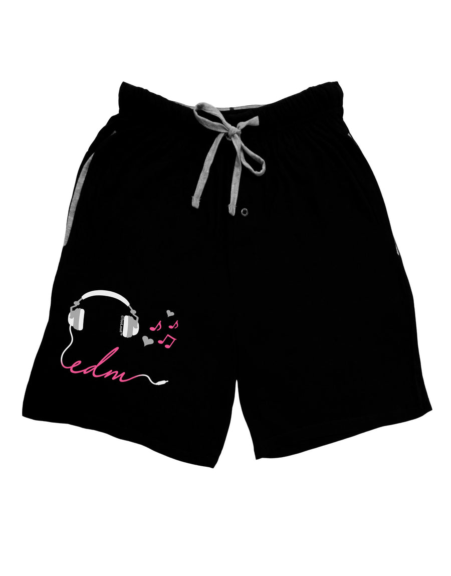 EDM Cord Pink Relaxed Adult Lounge Shorts-Lounge Shorts-TooLoud-Black-Small-Davson Sales