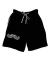 Big Gray Mustache Adult Lounge Shorts - Red or Black-Lounge Shorts-TooLoud-Black-Small-Davson Sales