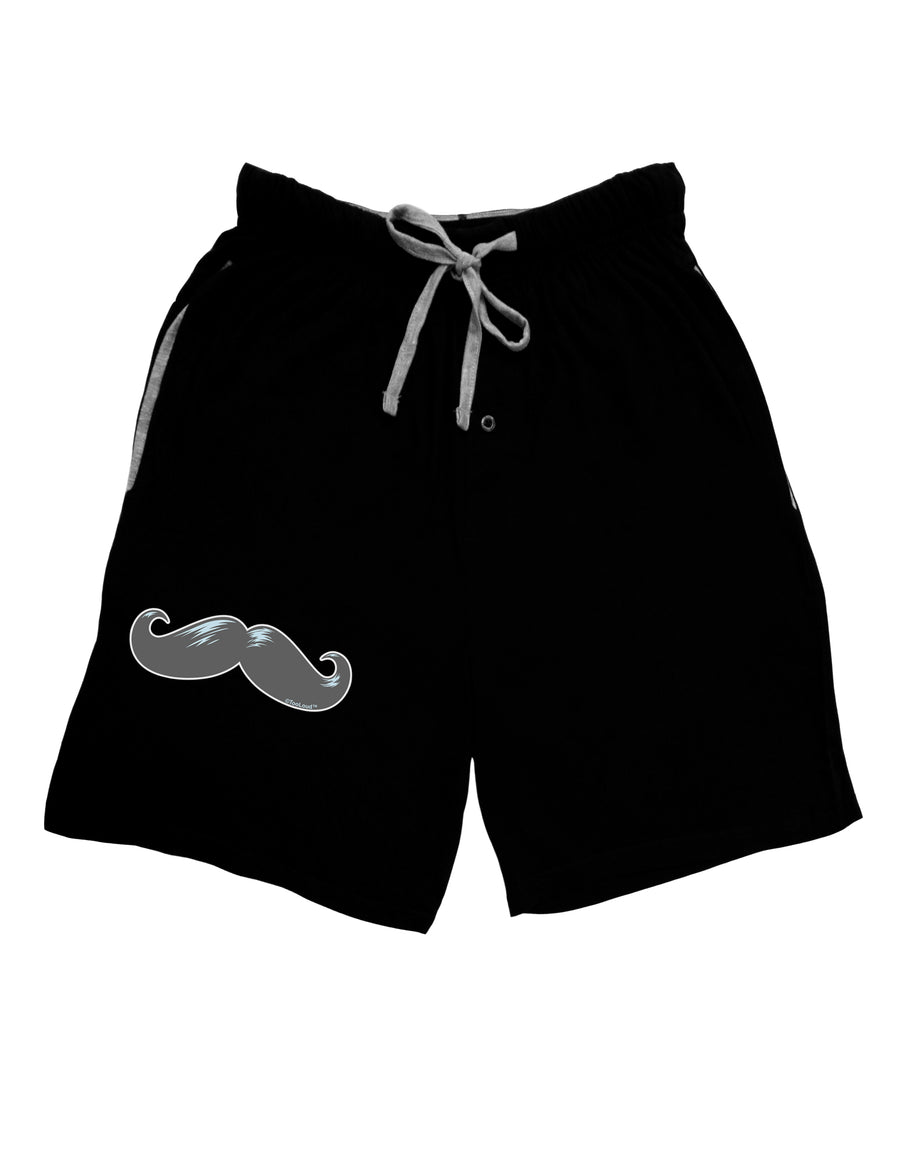 Big Gray Mustache Adult Lounge Shorts - Red or Black-Lounge Shorts-TooLoud-Red-Small-Davson Sales