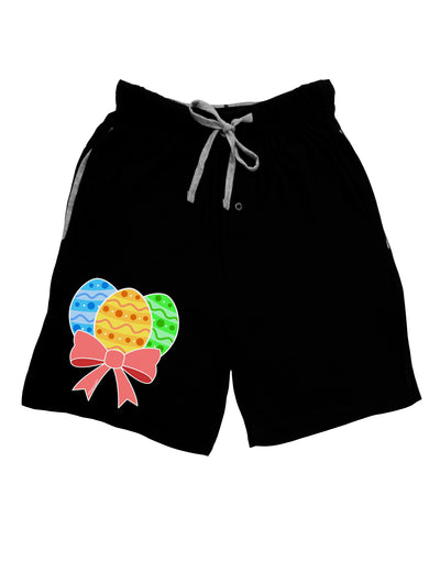 Easter Eggs With Bow Adult Lounge Shorts - Red or Black by TooLoud-Lounge Shorts-TooLoud-Black-Small-Davson Sales