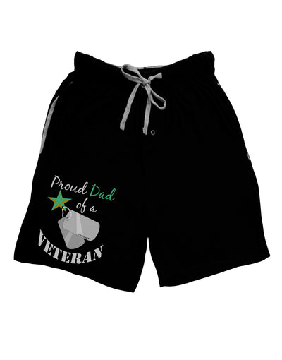 Dad of Veteran Relaxed Adult Lounge Shorts-Lounge Shorts-TooLoud-Black-Small-Davson Sales