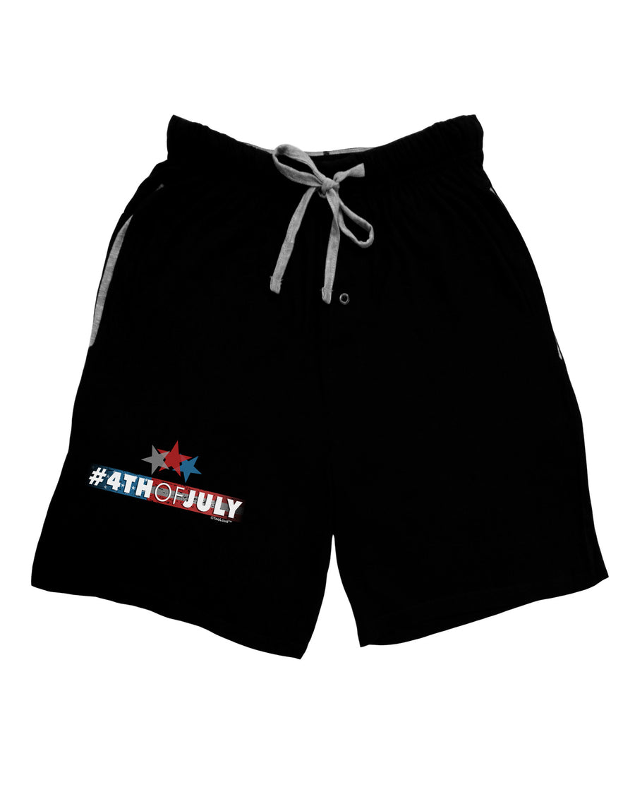 Hashtag 4th Of July Adult Lounge Shorts-Lounge Shorts-TooLoud-Black-Small-Davson Sales