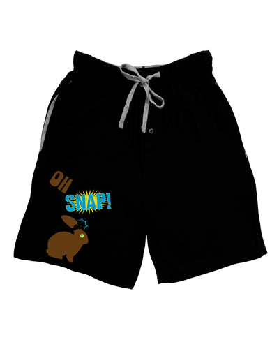 Oh Snap Chocolate Easter Bunny Adult Lounge Shorts - Red or Black-Lounge Shorts-TooLoud-Black-Small-Davson Sales